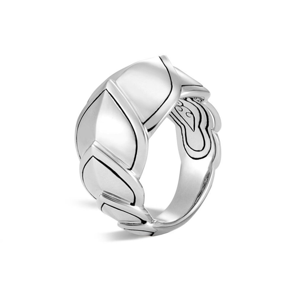 John Hardy Legends Silver Naga Ring, Scales, size 7, preloved
